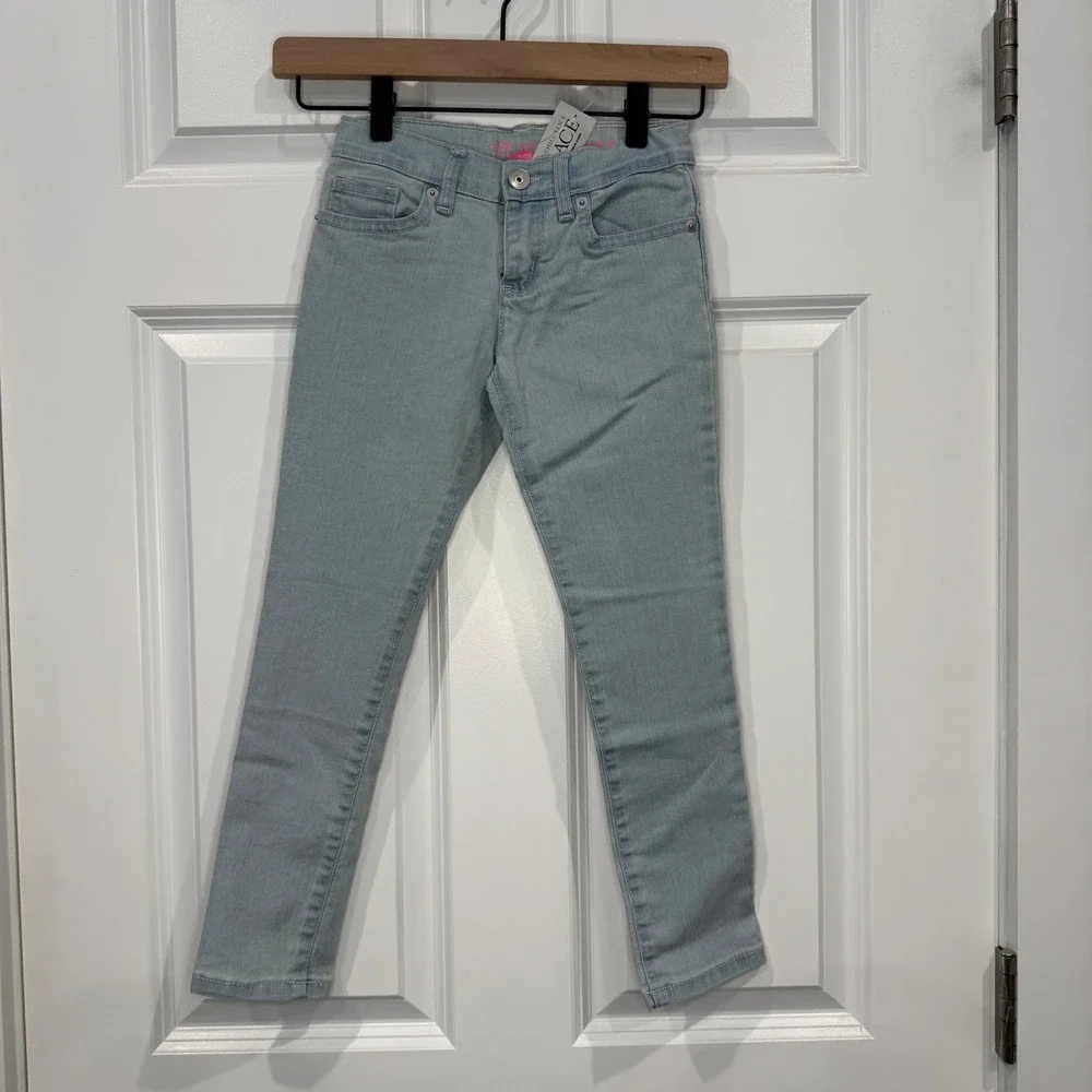 The Childrens Place Girls Super‎ Skinny Jeans Light Wash Denim Size 6 NWT
